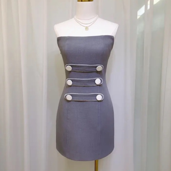 🎉On Sale Off shoulder dress detachable faux fur shawl for versatile styling - Picture 4 of 16